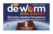 De-Worm Extra Strength 2 Chocolate Tablets