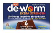 De-Worm Extra Strength 6 Chocolate Tablets