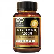 GO Healthy Go Vitamin D3 1000IU 90 Capsules