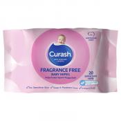 Curash Fragrance Free Baby Wipes Travel Pack 20 Pack 