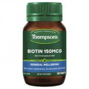 Thompsons Vitamin B Biotin 150mg 100 Tablets 