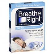 Breathe Right Nasal Strips Clear Regular 10 Pack 