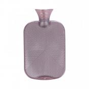 Fashy Hot Water Bottle Single Ribbed Crystal Star Pattern Purple 2L