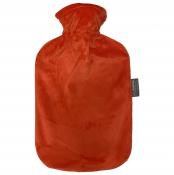 Fashy Hot Water Bottle Plush Cover Orange 2 Litre