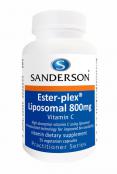 Sanderson Ester-Plex Liposomal 800mg Vitamin C, 55 Capsules