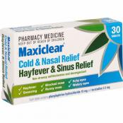 Maxiclear Cold and Nasal Hayfever and Sinus 30 Tablets 