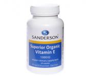 Sanderson Superior Organic Vitamin E 1000IU 60 Capsules